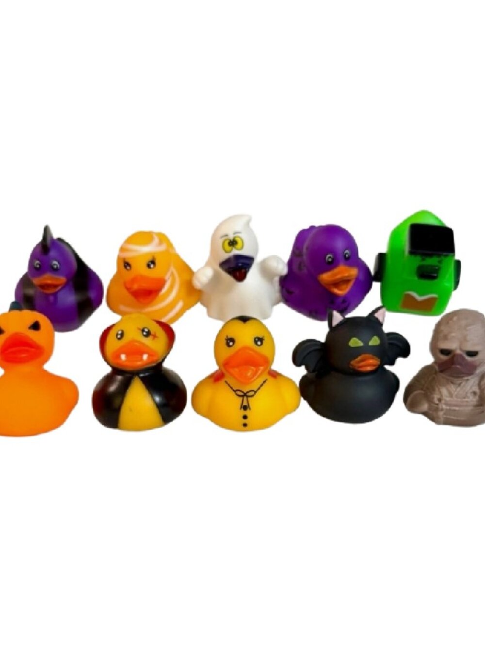 Rubber Duck 10pc Halloween Duckies Prizes Lot #1 New Mummy Dracula Ghost Bat